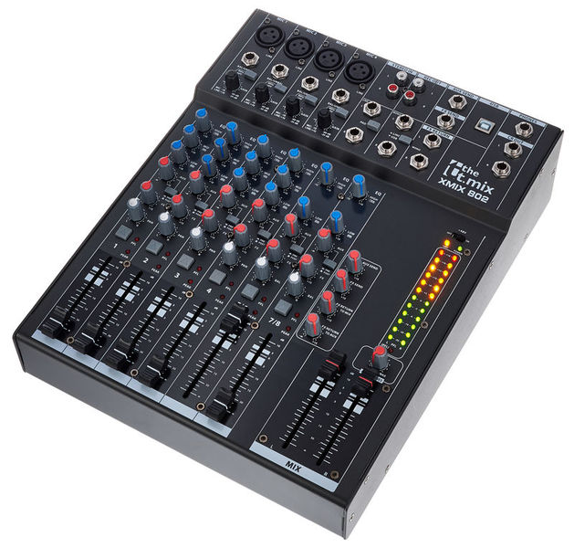 table de mixage mix802 4 entrées micros et 2 entres