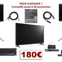 Location Pack Karaoké avec téléviseur grand écran, micros, mixage, sonorisation avec livraison et installation.