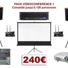 Location matériel pour conférence à Montpellier et environs. Vidéo-projecteurs, sonorisation, micro HF. Console de mixage jusqu'à 8 micros et 4 entrées ligne stéréo.