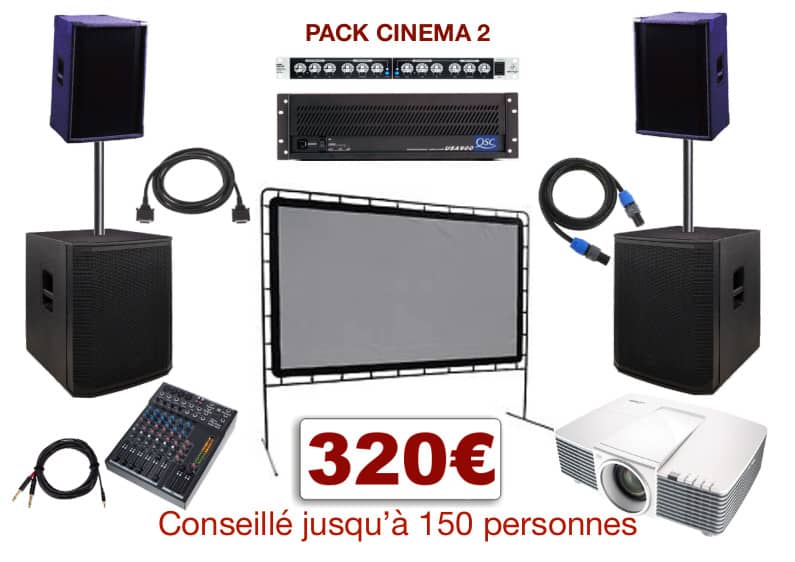 Permalink to:Pack cinéma 2 avec grand écran sur cadre