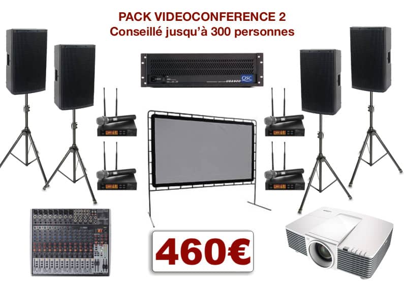 Location matériel pour conférence à Montpellier et environs. Vidéo-projecteurs, sonorisation, micro HF. Console de mixage jusqu'à 4 micros et 2 entrées ligne stéréo.