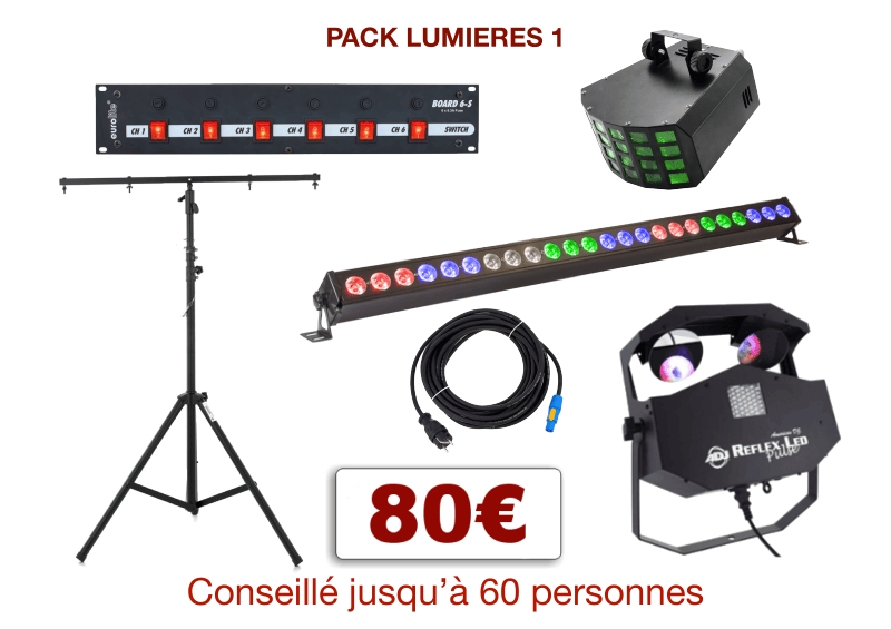 Permalink to:Pack éclairage 1 soirée dansante, mariage, anniversaire