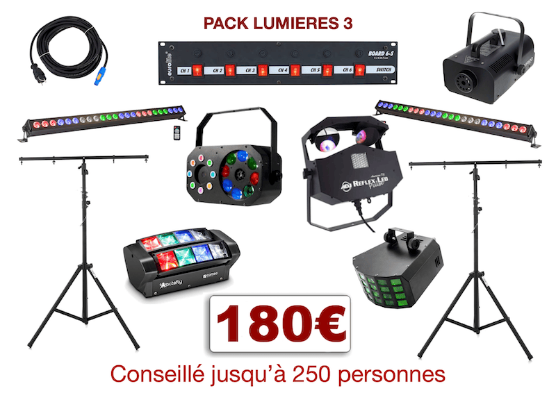 Permalink to:Pack éclairage 3 soirée dansante, mariage, anniversaire