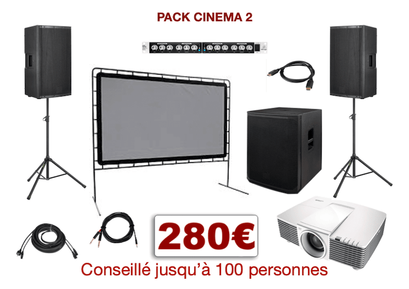 Permalink to:Pack cinéma 2 avec grand écran sur cadre
