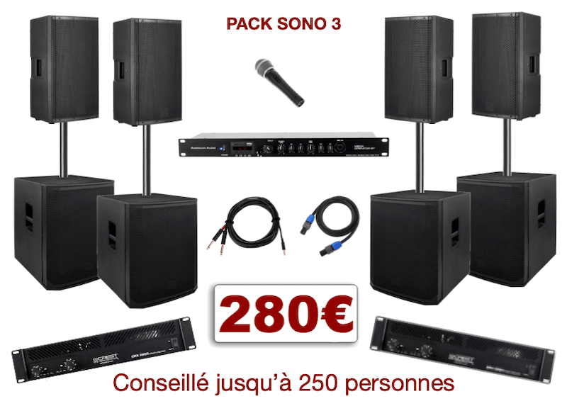 Permalink to:Pack sono 3 soirée dansante, mariage, anniversaire